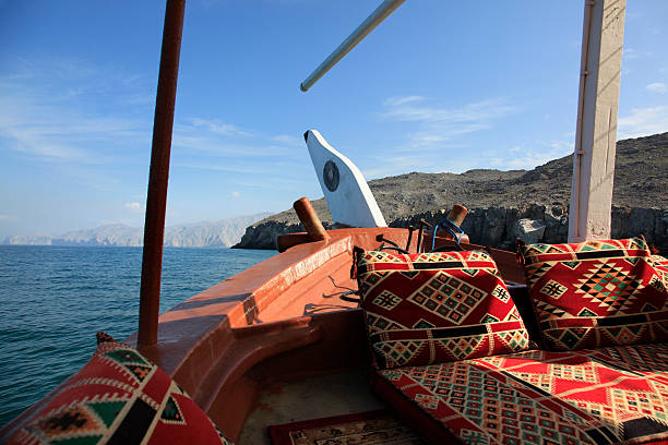 Cruising on a Dhow (traditional boat) in Musandam Fjords from Khasab, Oman
